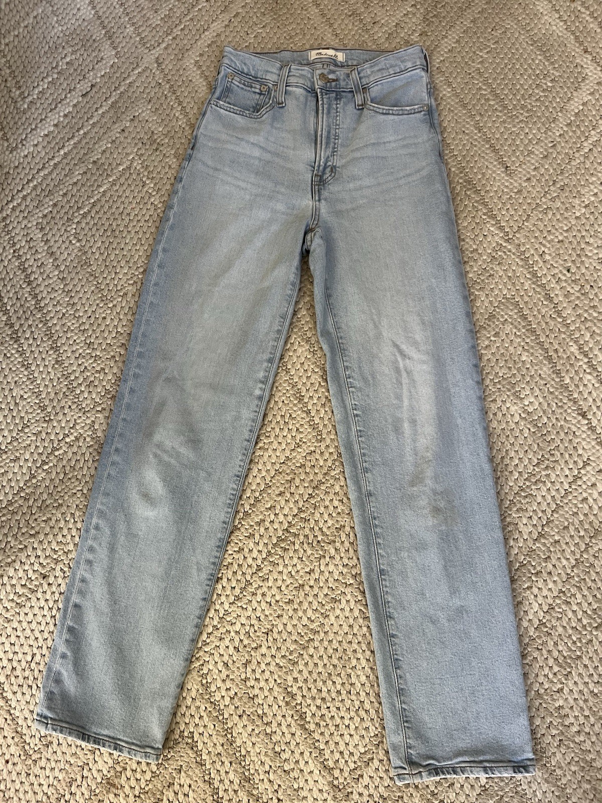 MADEWELL Light Wash High Rise THE PERFECT VINTAGE STRAIGHT JEAN Sz 25x30