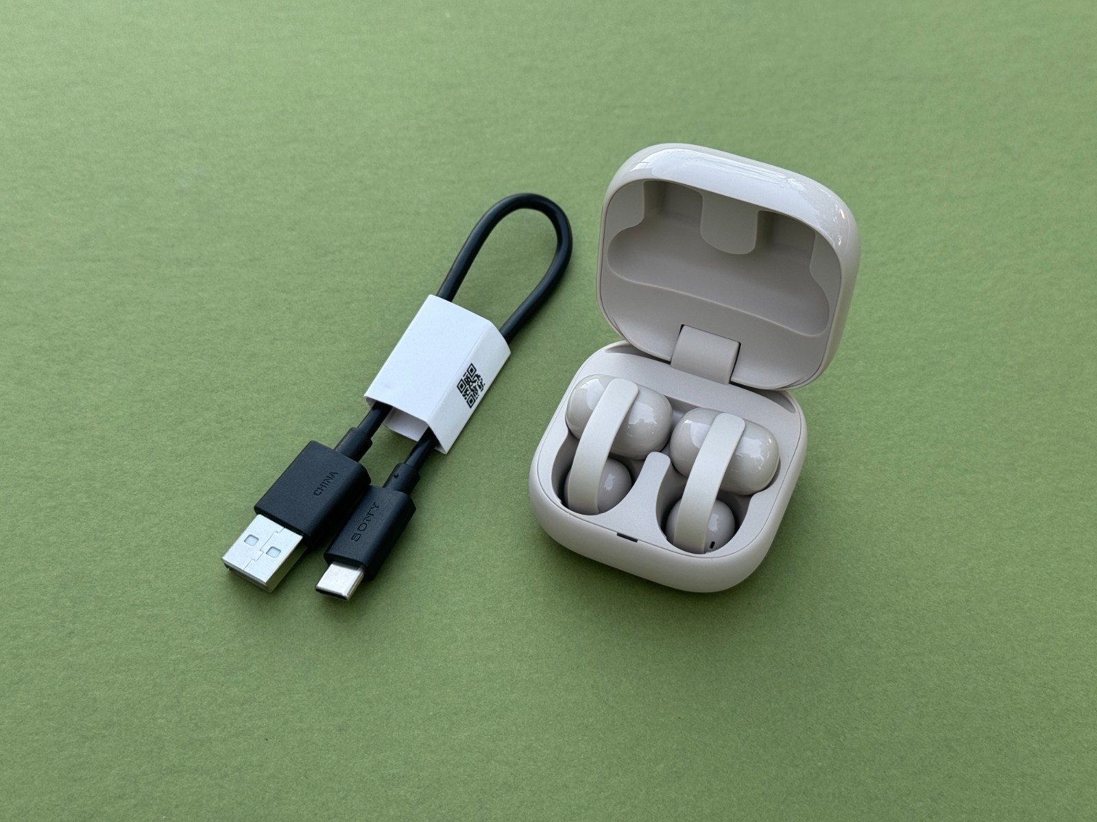 Sony LinkBuds Clip Open-Ear Truly Wireless Earbuds WF-LC900 - Beige #OB