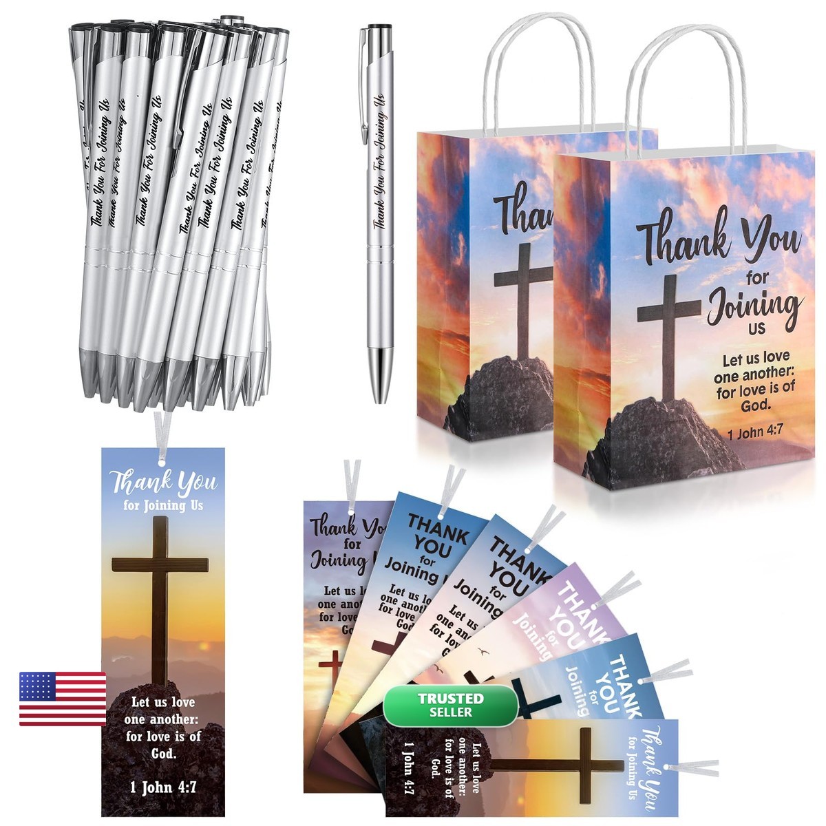 Sayglossy 72 Pcs/24 Sets Welcome Our Church Gifts Church Welcome Packets