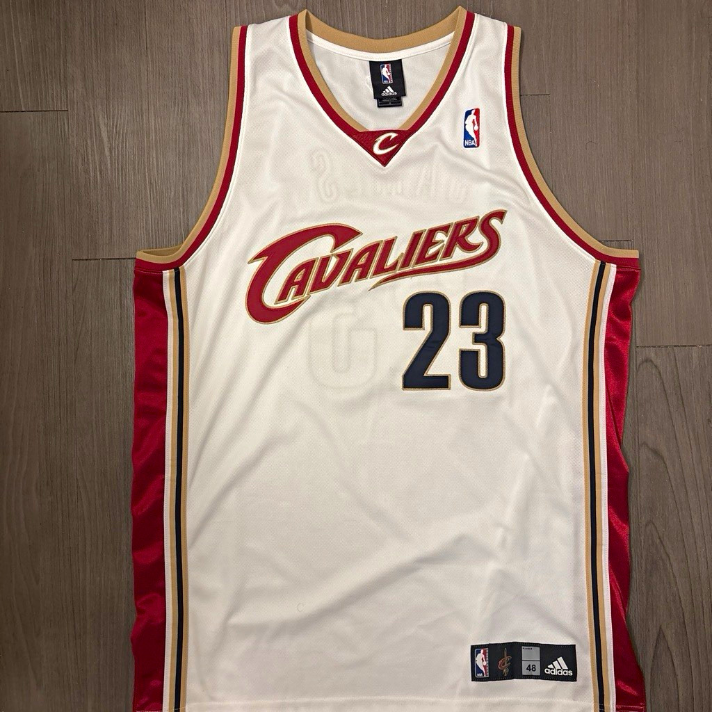 adidas Cleveland Cavaliers LeBron James #23 White NBA Jersey Size 48