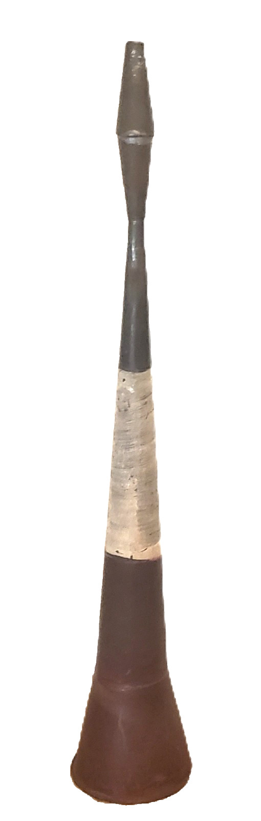 Antique 19th C Painted Tin Parade Horn NOISEMAKER 19