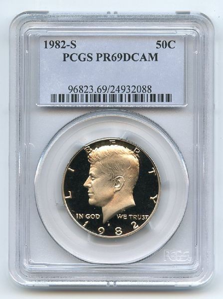 1982 S 50C Kennedy Half Dollar Proof PCGS PR69DCAM-SEE STORE WW2 MEDALS -PCGS