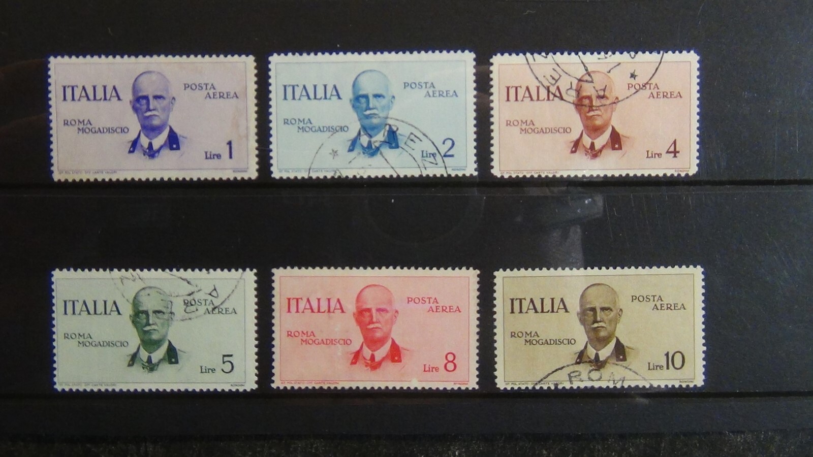 Stampsweis Italian Italy scott C73-C78 Mogadishu airmail used set