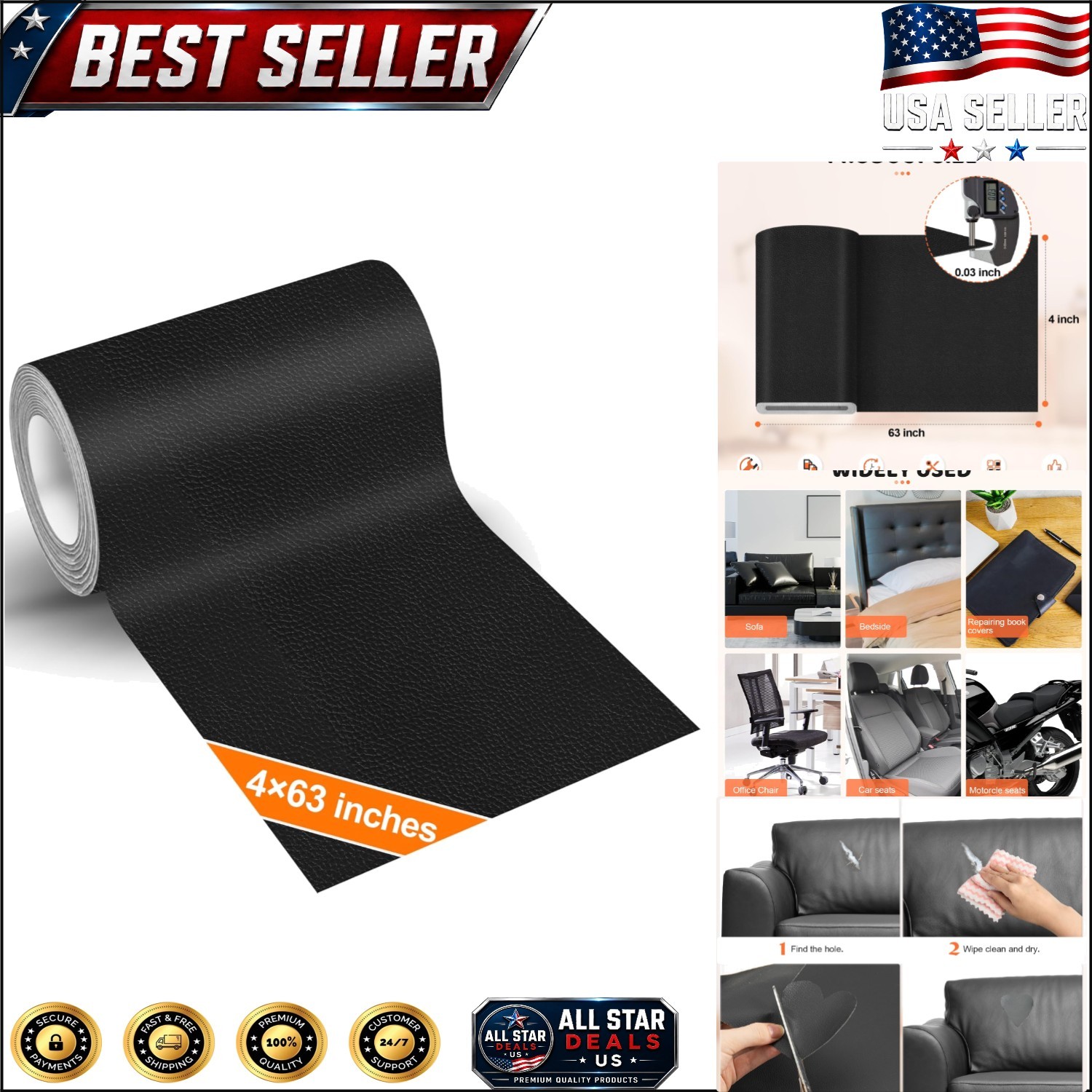 ATG Car Dashboard Repair Kit - Dash - - Leather &...