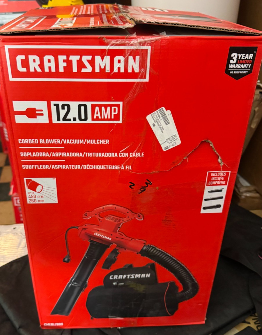 CRAFTSMAN 450-CFM 260-MPH Corded Electric Backpack Leaf Blower