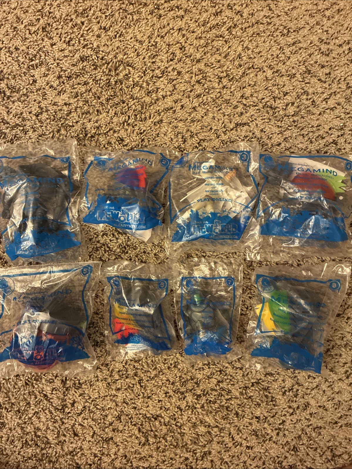 McDonald's Happy Meal Toys 2010 Megamind Complete set of 8
