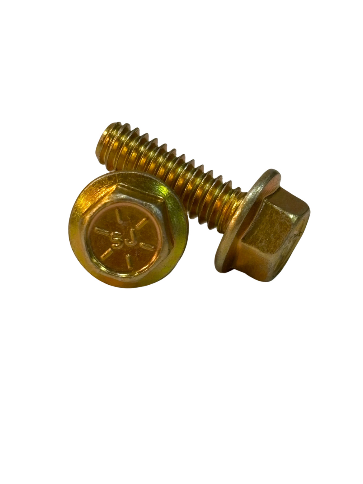 100 pcs 1/4-20 x 3/4 Grade 8 Hex Flange Frame Bolts Yellow Zinc Trivalent 100 pcs 1/4-20 x 3/4 Grade 8 Hex Flange Frame Bolts Yellow Zinc Trivalent
