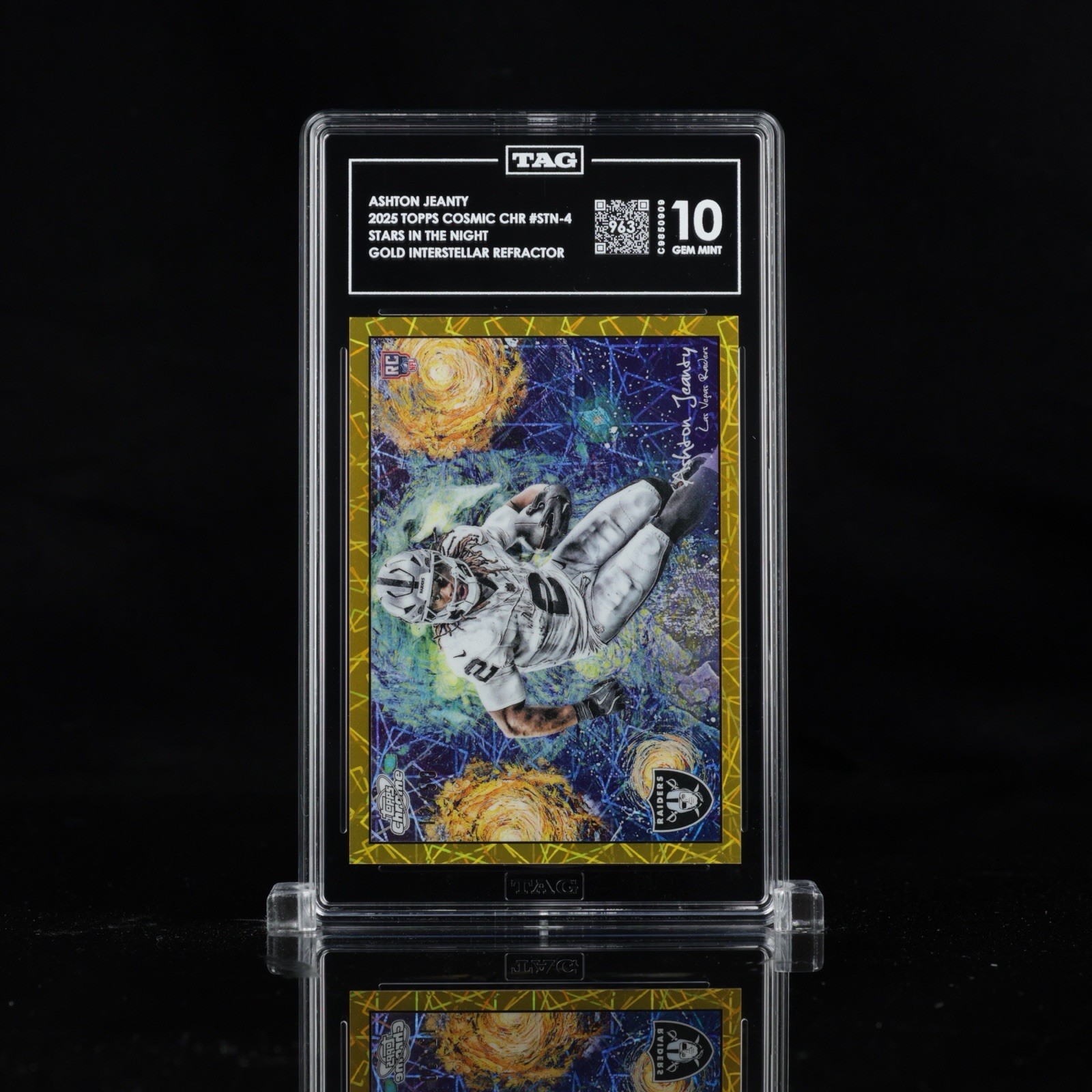 Topps Cosmic Chrome Stars in the Night Ashton Jeanty STN-4 Gold /10 TAG 10 pop 1