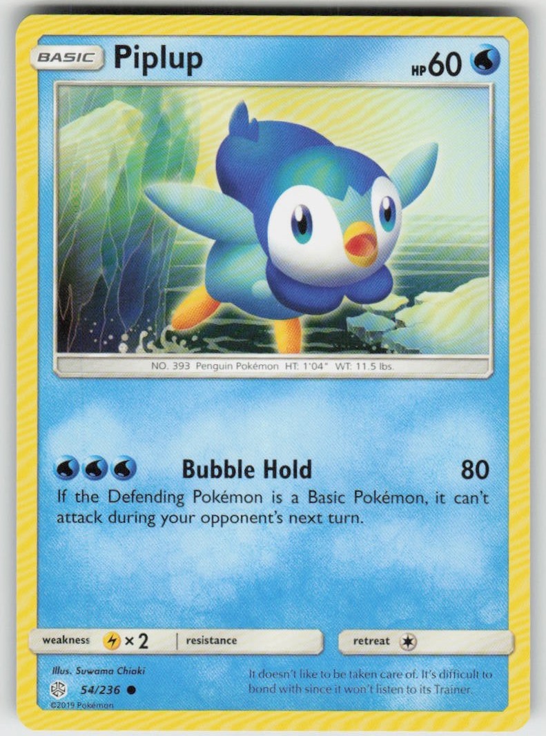 Piplup 54/236 Common SM - Cosmic Eclipse Piplup 54/236 Common SM - Cosmic Eclipse