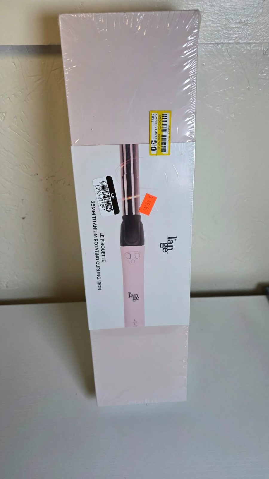 L’Ange lange LE PIROUETTE 25MM Titanium Rotating Curling Iron  Pin,k SEALED
