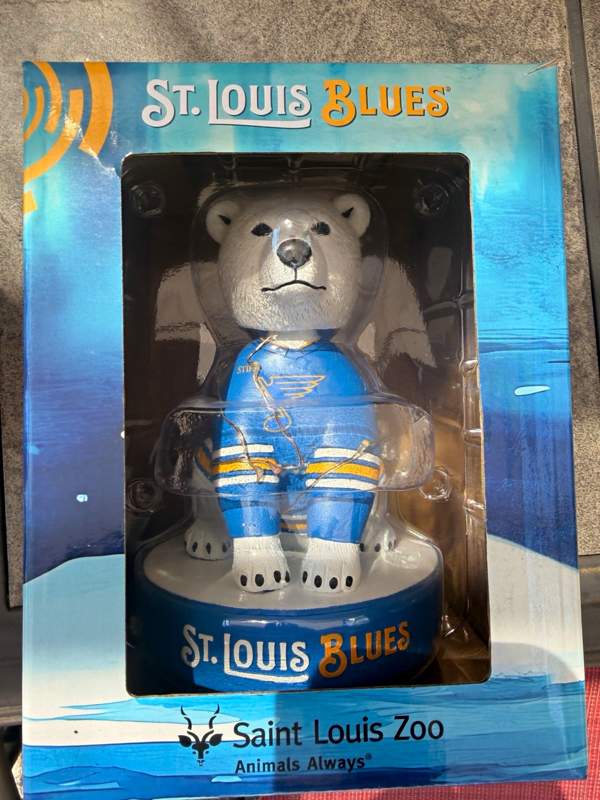 Success Brands St. Louis Blues Polar Bear Bobblehead Saint Louis Zoo 2025 Success Brands St. Louis Blues Polar Bear Bobblehead Saint Louis Zoo 2025