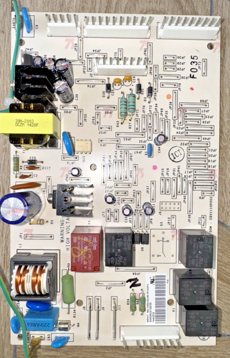 200D6221G035 GE Refrigerator Control Board 6 months warranty 200D6221G035 GE Refrigerator Control Board 6 months warranty