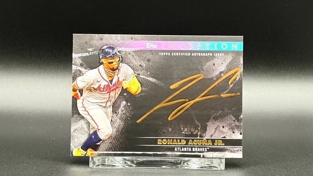 Ronald Acuna Jr. SSP Auto /25 Topps Inception Gold Ink Parall Grade Ready #SS-RA
