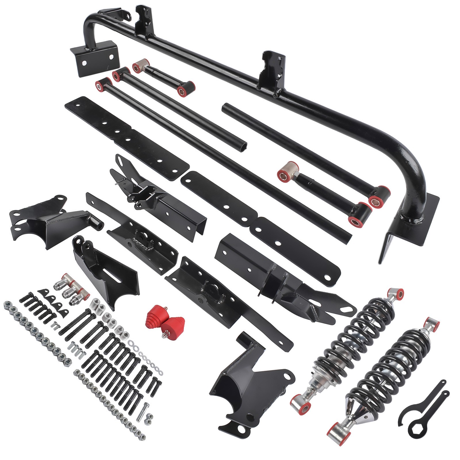 Adjustable Rear 4-Link Kit for Chevy Camaro 1967-1969 SS Z28 with Coilovers Adjustable Rear 4-Link Kit for Chevy Camaro 1967-1969 SS Z28 with Coilovers