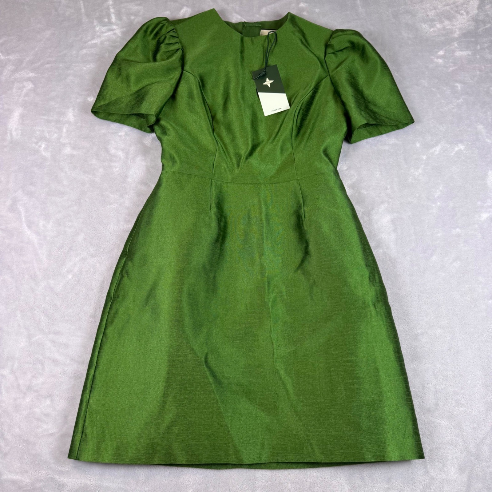 Tuckernuck Dupioni Carine Dress Womens Size 2 Green NEW