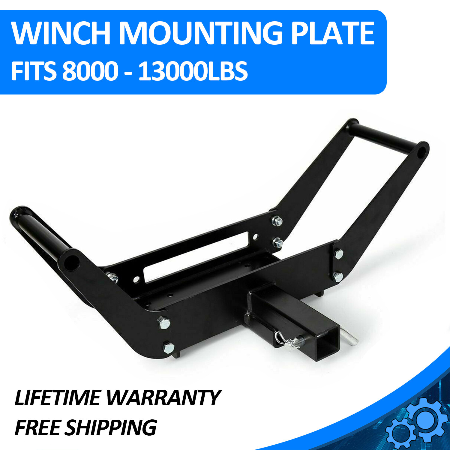 Foldable Winch Mounting Plate Cradle Mount For 2\'\' Hitch Receiver 4WD SUV Truck Foldable Winch Mounting Plate Cradle Mount For 2\'\' Hitch Receiver 4WD SUV Truck