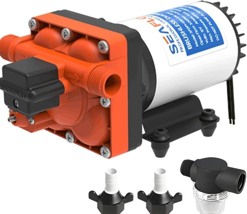 SEAFLO 42W Series Brushless Automatic Demand Diaphragm Pump 115V 4.0 GPM, 55 PSI