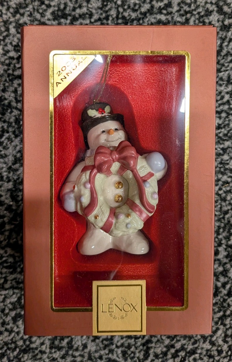 Lenox 2008 Decorating for Christmas Porcelain Ornament Lenox 2008 Decorating for Christmas Porcelain Ornament