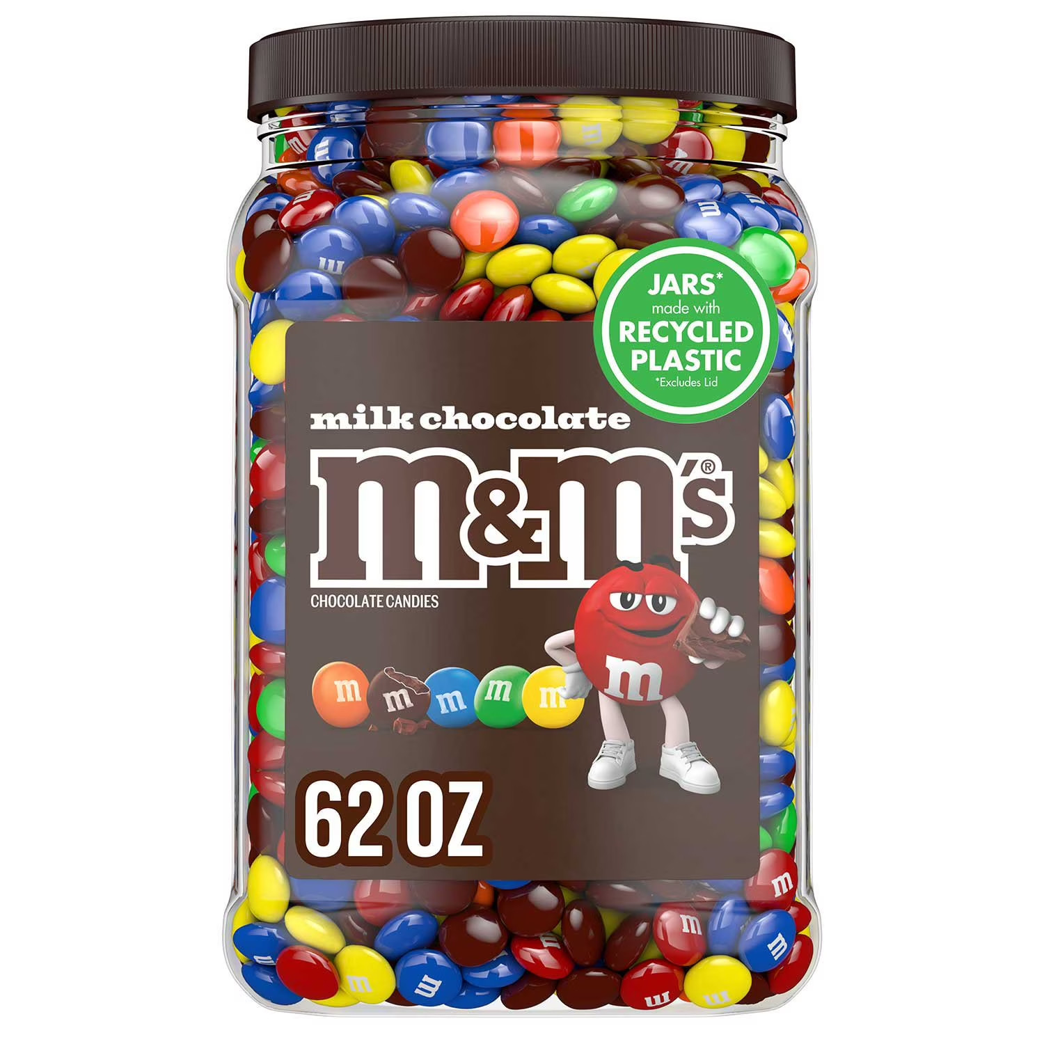 M&M\'s Milk Chocolate Candies Jar - 62oz