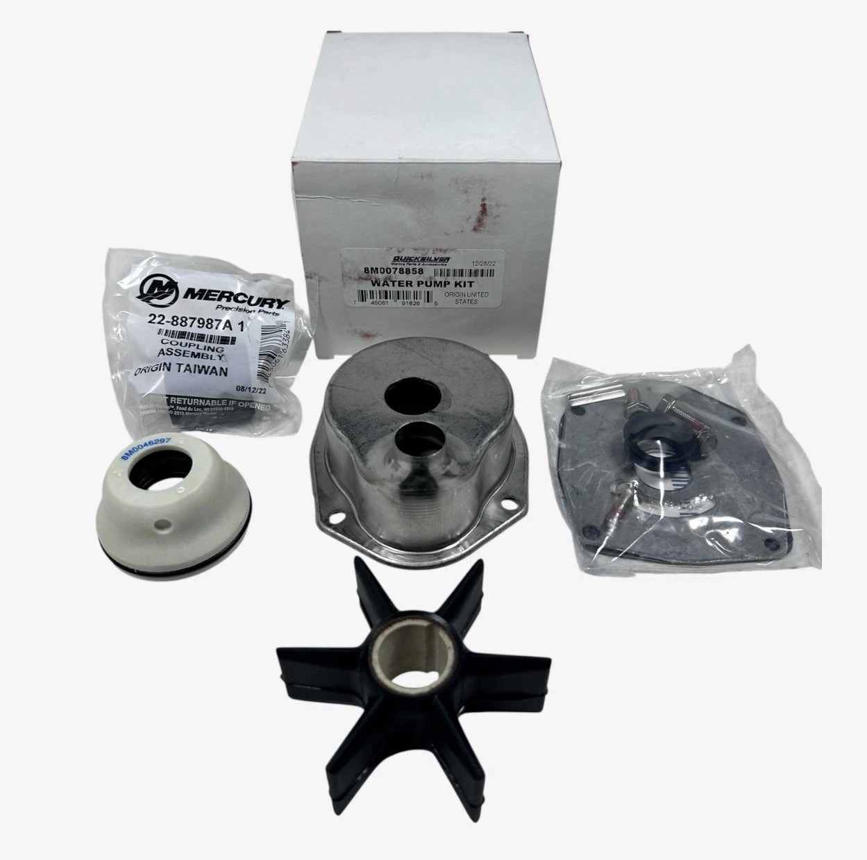 Mercury Quicksilver 8M0078858, Water Pump Kit, OEM - NEW Mercury Quicksilver 8M0078858, Water Pump Kit, OEM - NEW