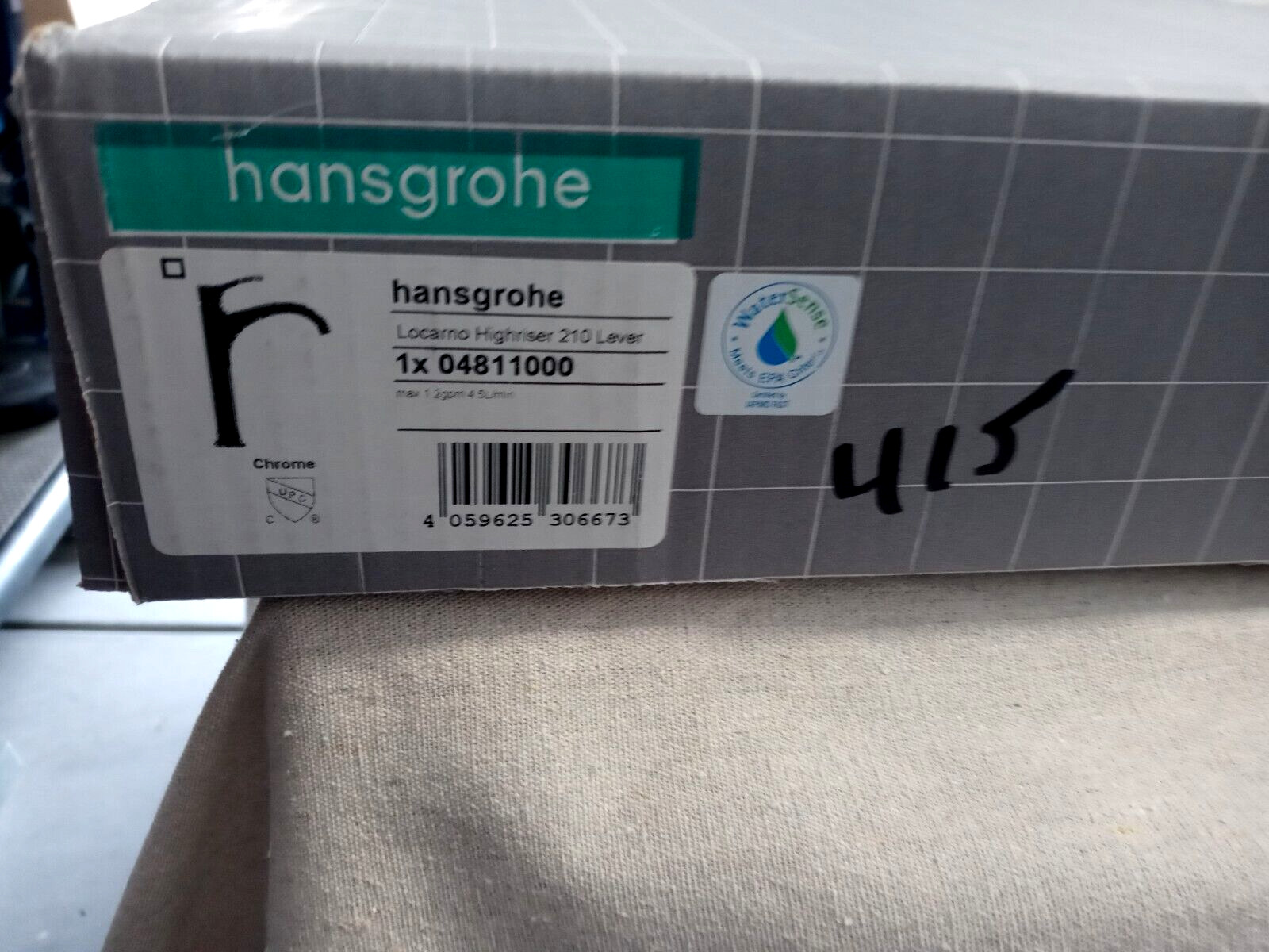Hansgrohe Locarno 1.2 GPM Single-Hole Faucet 210, Chrome. Bathroom. -415