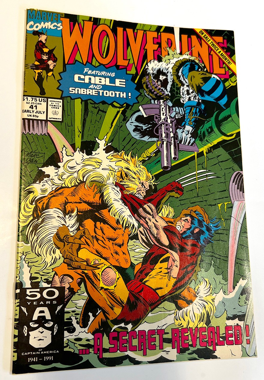Wolverine #41 - Sabretooth - Marvel Comics 1991 - Great - see many pics inside