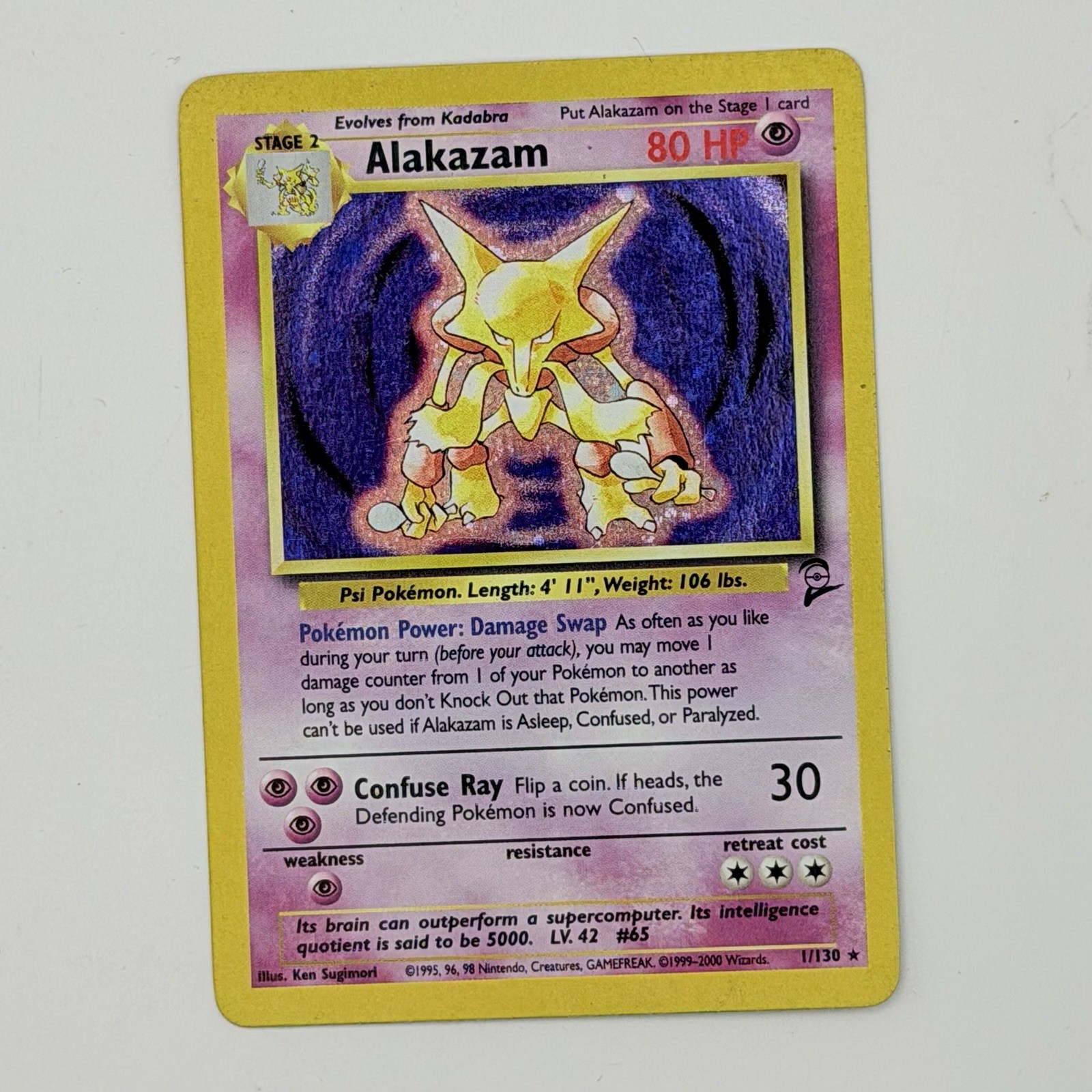 Pokémon TCG Alakazam Base Set 1/102 Holo Rare Wizards Of The Coast Pokémon TCG Alakazam Base Set 1/102 Holo Rare Wizards Of The Coast
