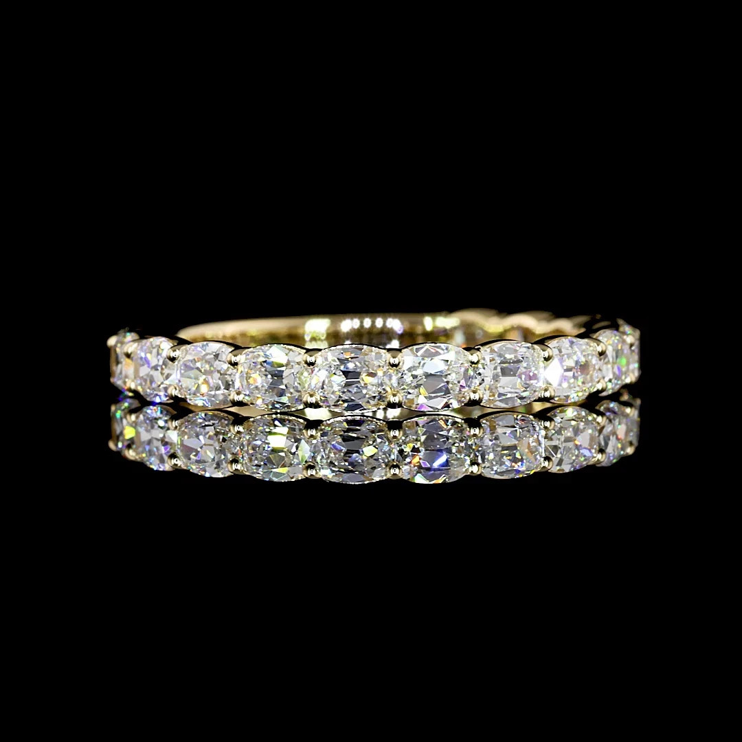 1.25Ct Cushion Lab Grown Diamond 3/4 Eternity Wedding Band 14K White Gold VVS2 E 1.25Ct Cushion Lab Grown Diamond 3/4 Eternity Wedding Band 14K White Gold VVS2 E
