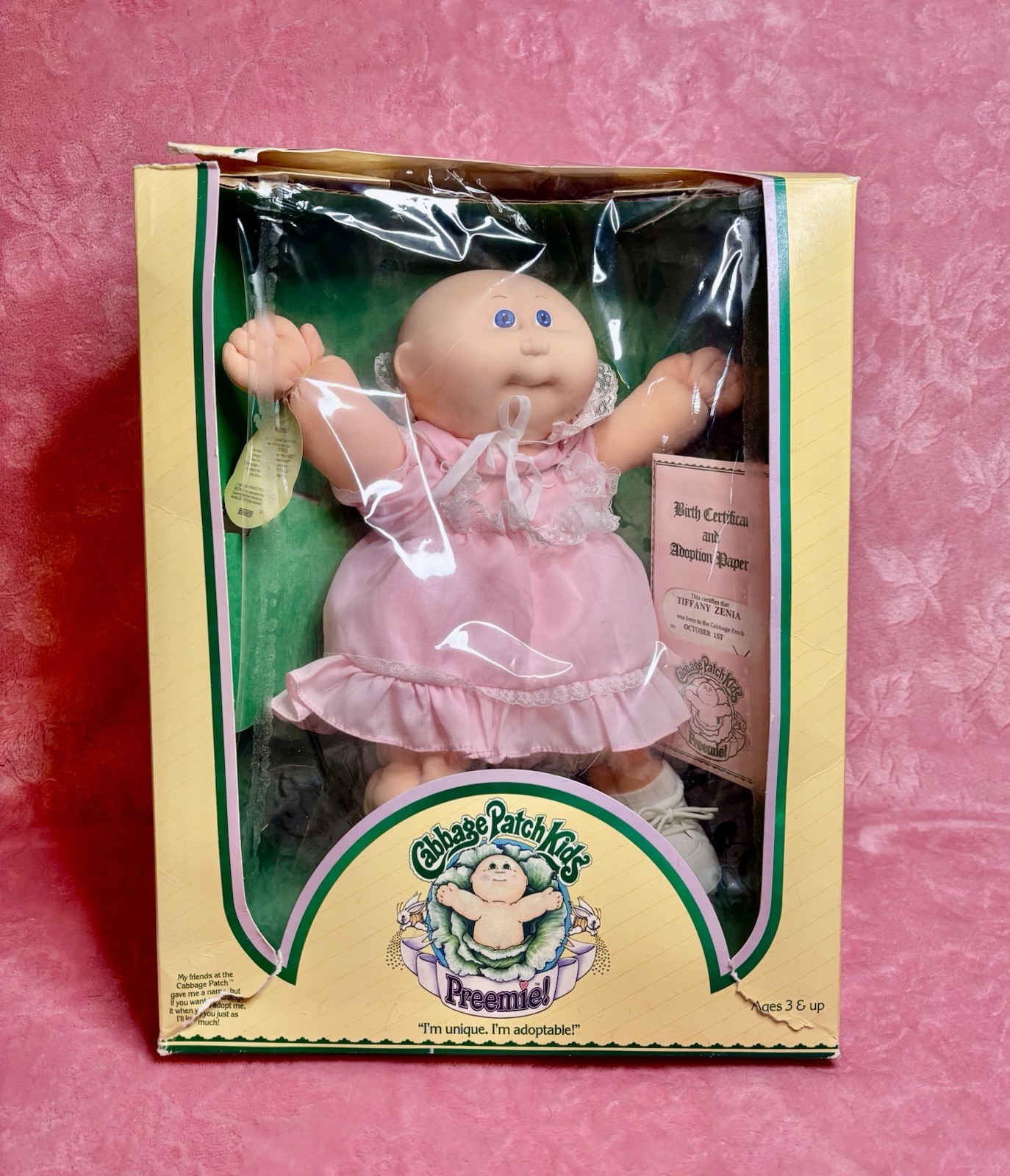 Vintage 1983 CABBAGE PATCH KIDS Preemie Girl IOB Bald Blue Eyes TIFFANY ZENIA Vintage 1983 CABBAGE PATCH KIDS Preemie Girl IOB Bald Blue Eyes TIFFANY ZENIA