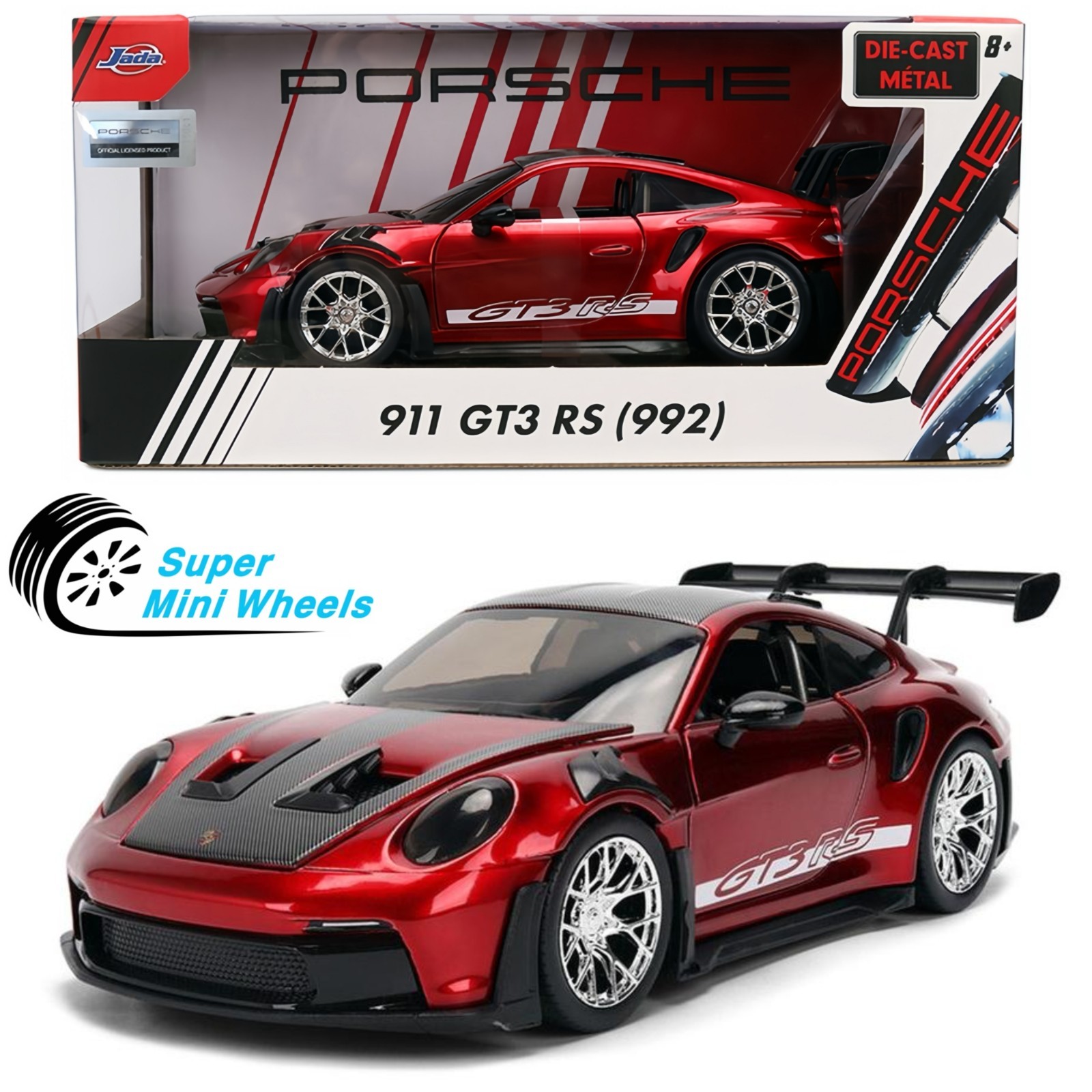 Jada 1:24 Porsche 911 GT3 RS (992) – Red #37809