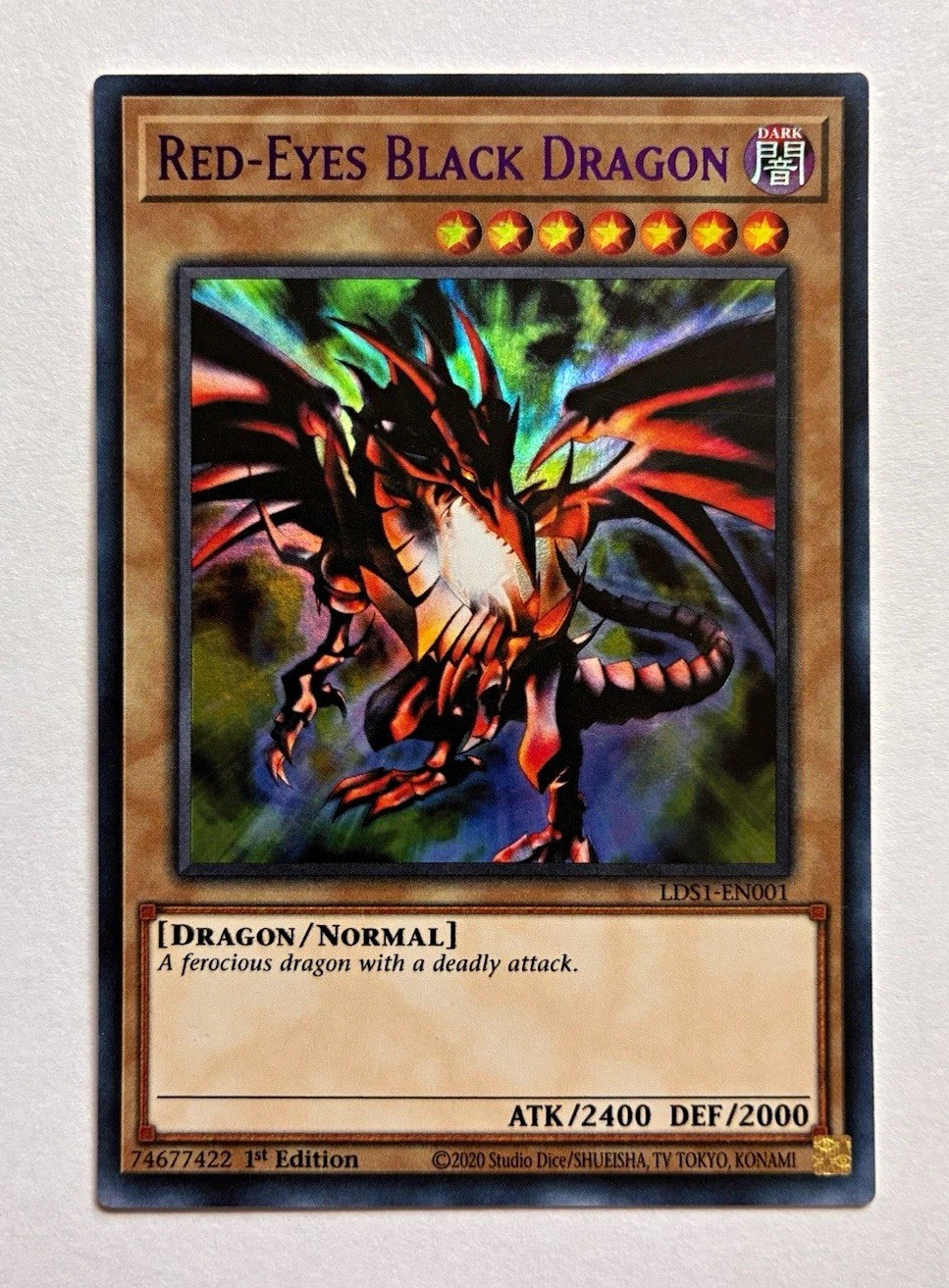 Yu-Gi-Oh Red-Eyes Black Dragon (Purple) LDS1-EN001 Ultra Rare 1st Edition NM Yu-Gi-Oh Red-Eyes Black Dragon (Purple) LDS1-EN001 Ultra Rare 1st Edition NM