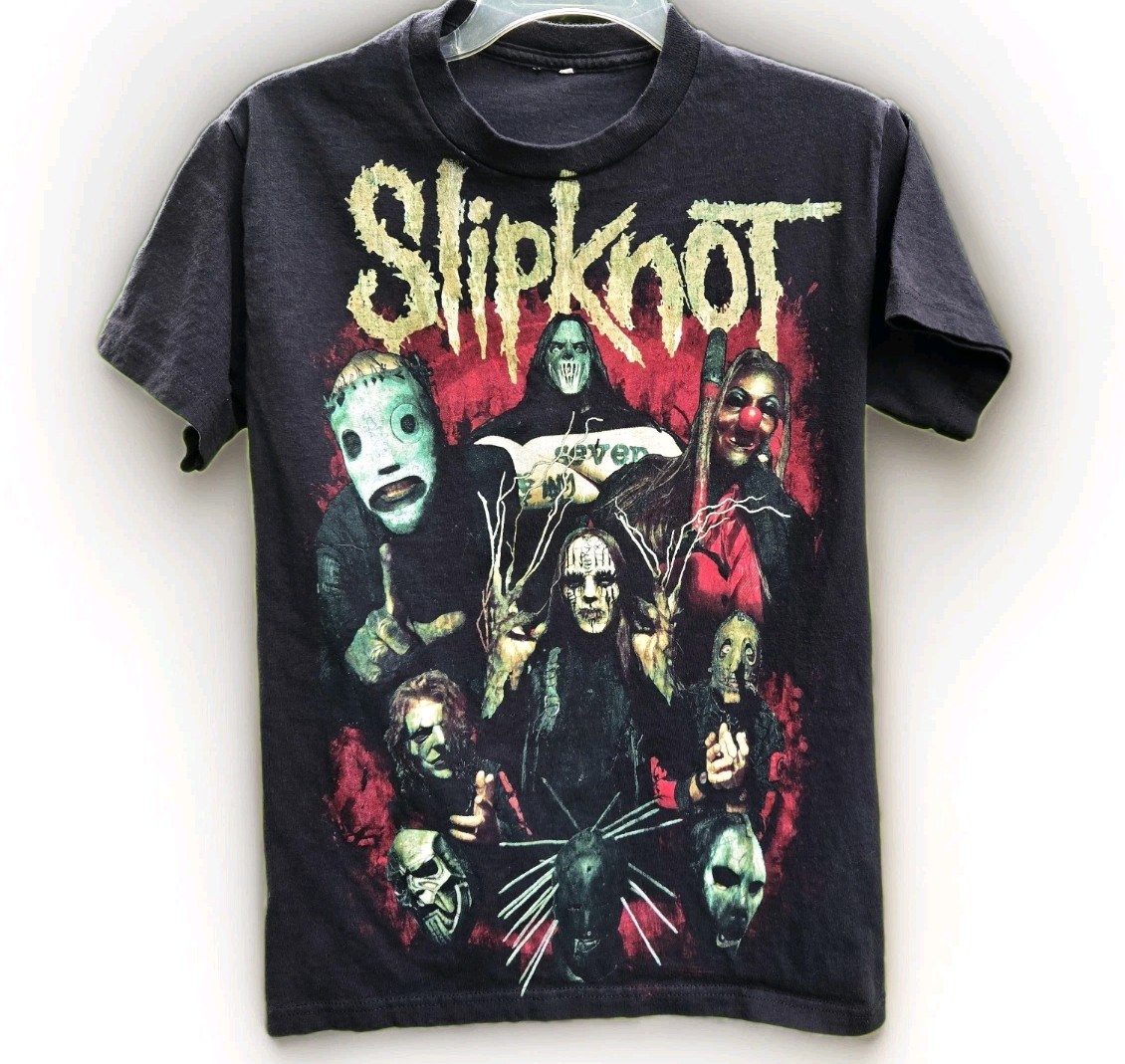 Vintage Slipknot Band Tee T-Shirt Come Play Dying 2-Sided Sz SM Y2K Rock Metal Vintage Slipknot Band Tee T-Shirt Come Play Dying 2-Sided Sz SM Y2K Rock Metal