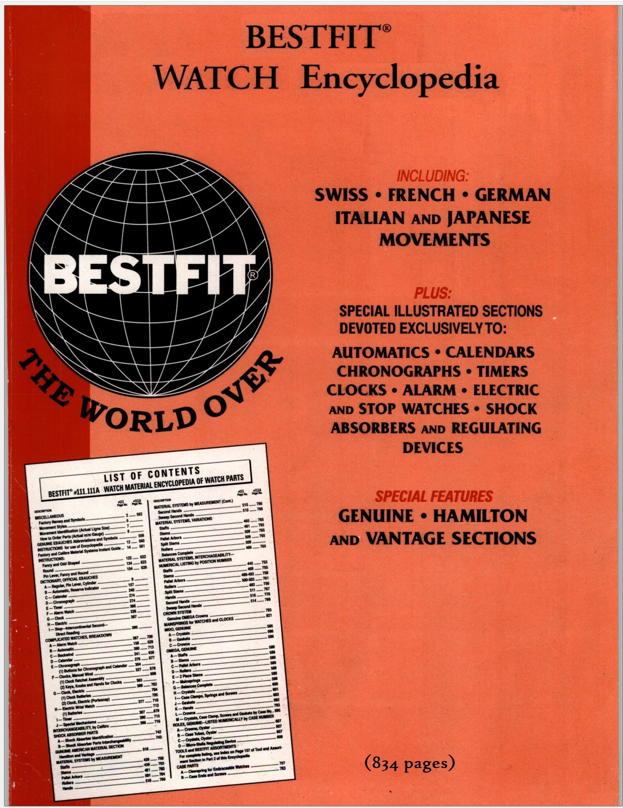 BESTFIT Watch Encyclopedia for Swiss, Japanese, American movements in pdf format