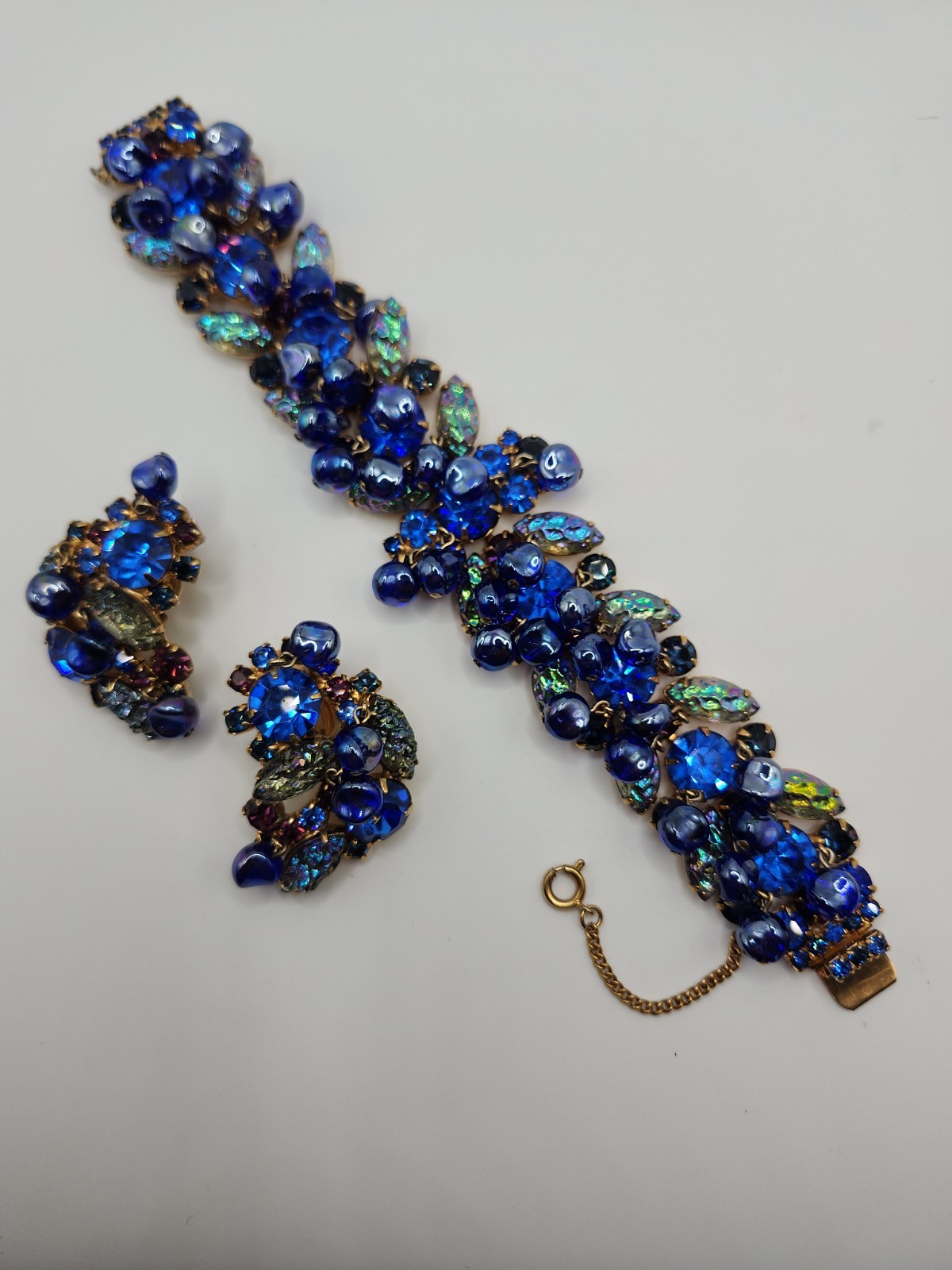 Juliana Blue Lava Stone Bracelet & Earring Set w/ Dangles MINTY
