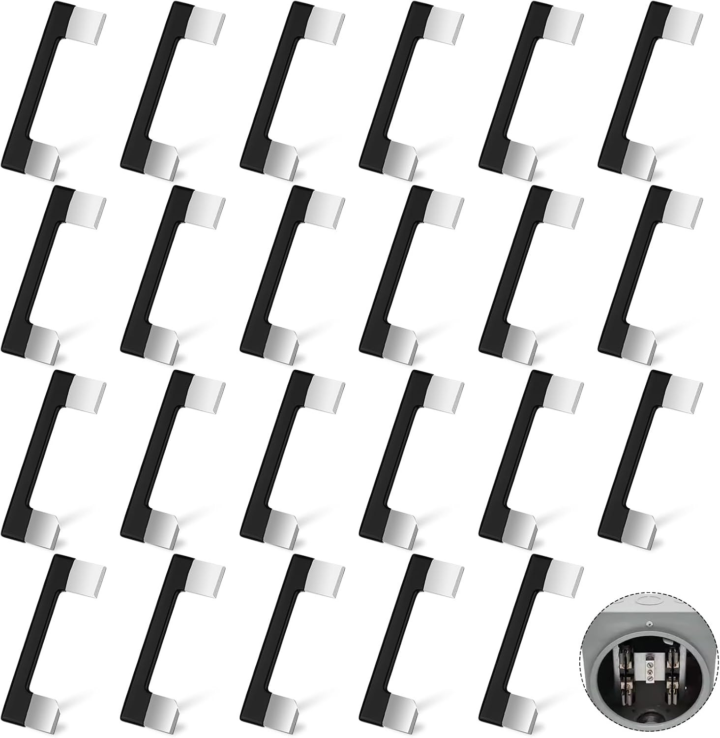 24Pcs 200 Amp Meter Socket Jumper Assembly Bypass Jumper Bus Electrical Meter Ba