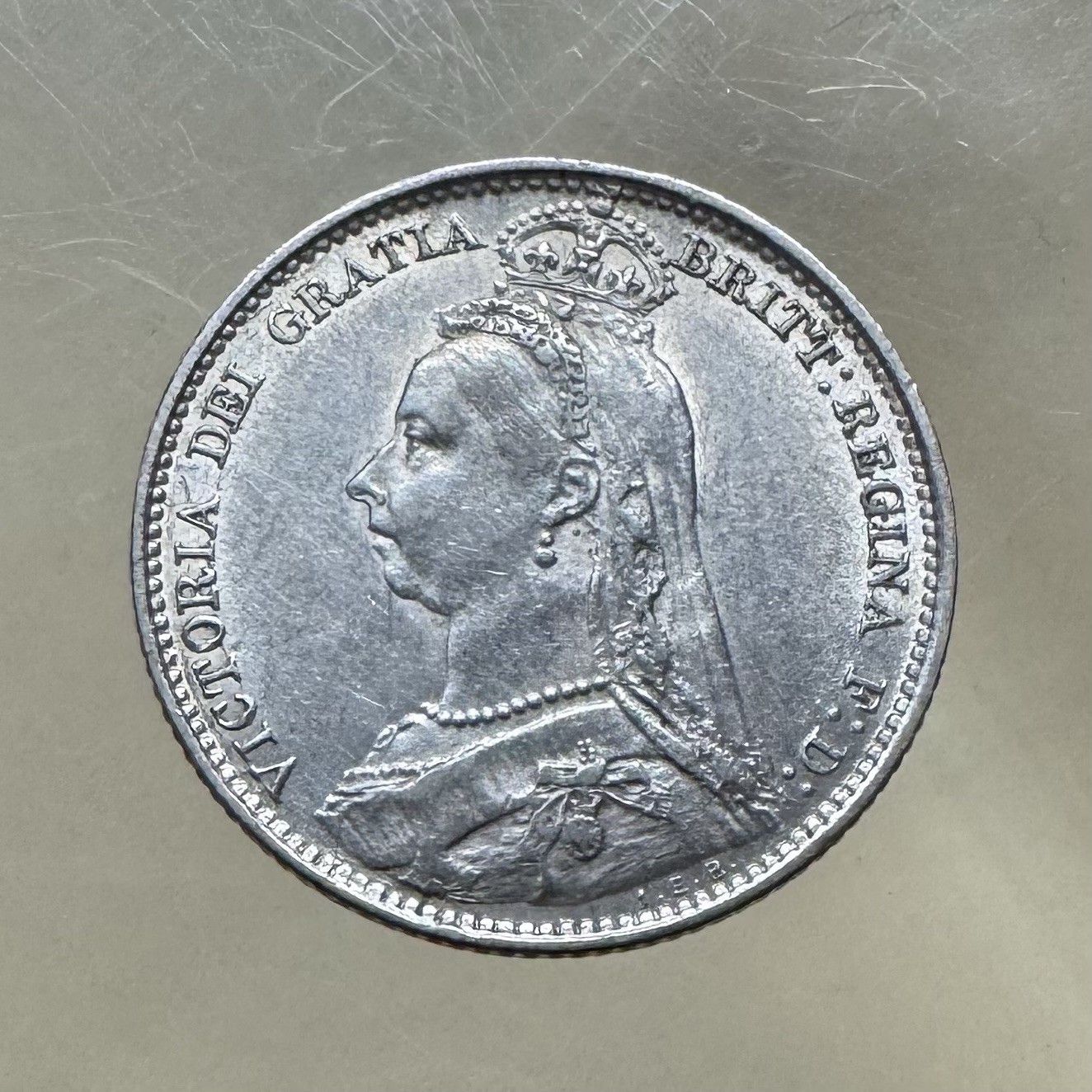 Great Britain, Queen Victoria 1890. Silver Six Pence. KM760
