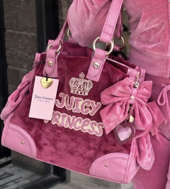 JUICY COUTURE JUICY AMERICAN PRINCESS Weekender Bag in Cranberry Y2K Style NWT