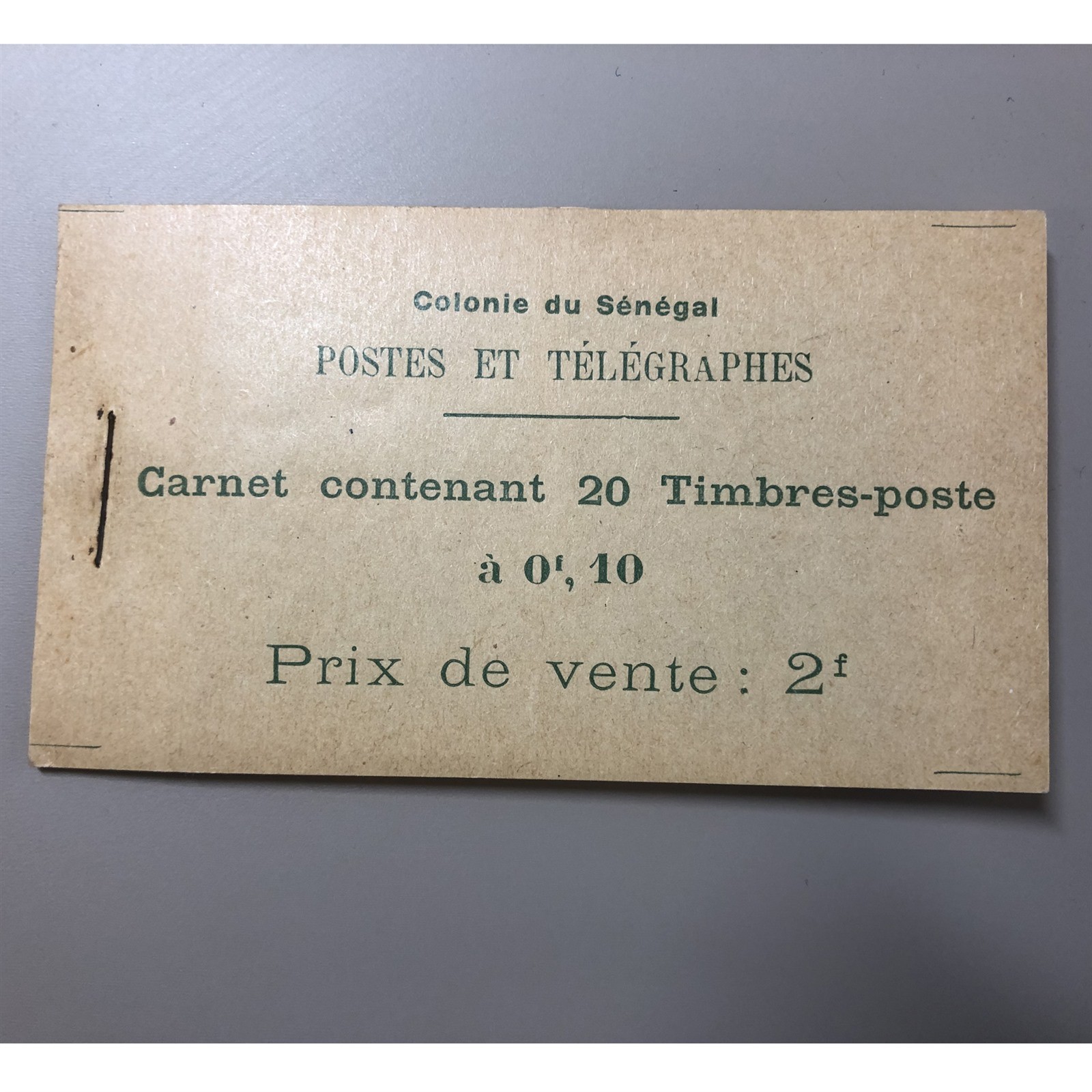 SENEGAL BOOKLET 1922, Sc# 85, 5 panes of 10c