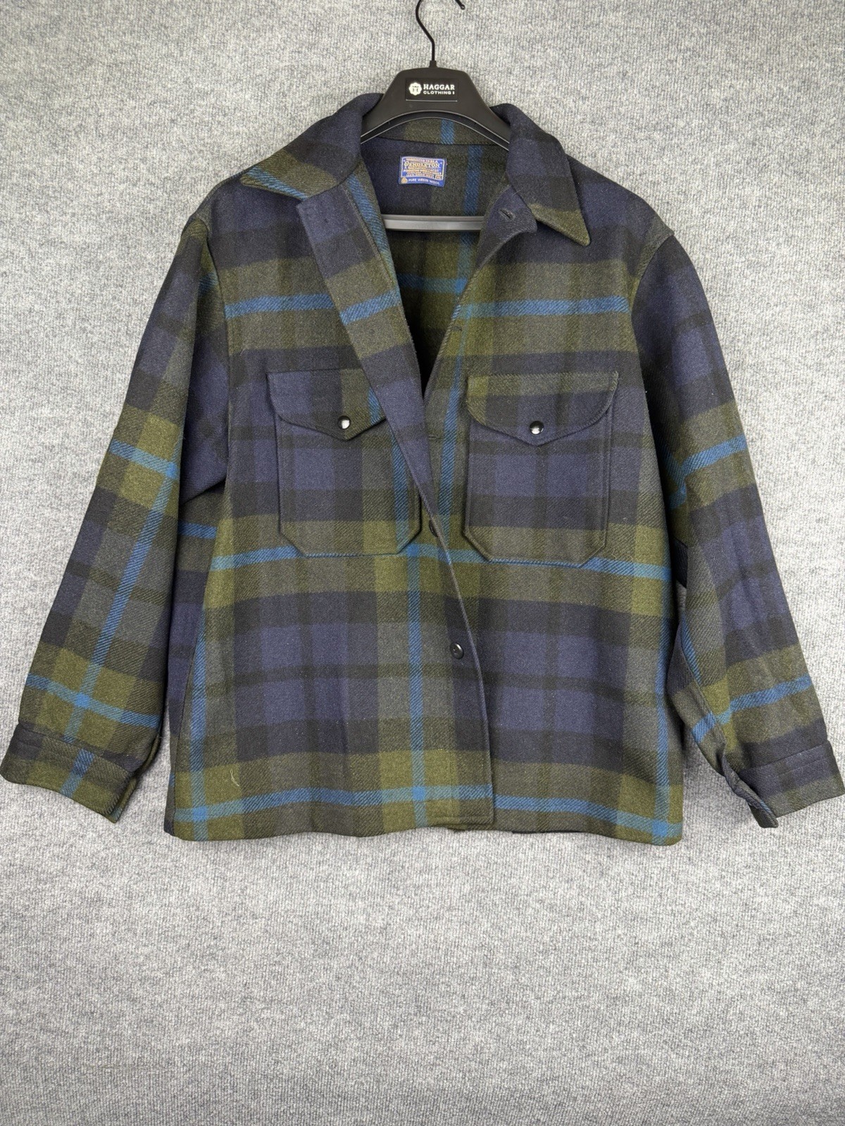 Vintage Pendleton Wool Plaid Jacket Flannel Heavy Shirt Mens XL Made In USA
