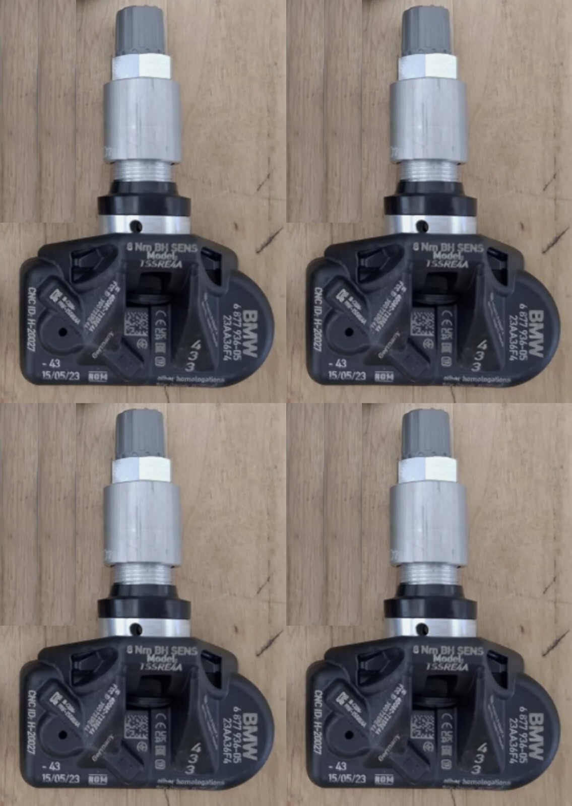 Brand New Set of Four (4) OEM Genuine BMW TPMS 36106887147