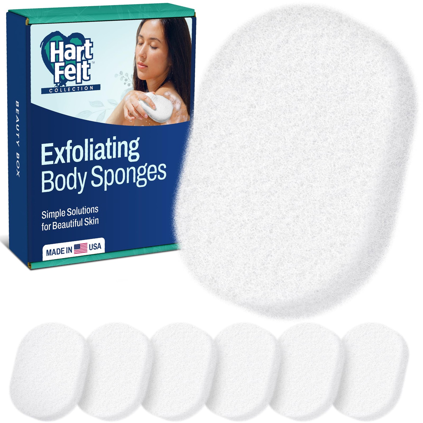 HartFelt 7 Pack Body Exfoliation Beauty Box with 7 Count (Pack of 1), White HartFelt 7 Pack Body Exfoliation Beauty Box with 7 Count (Pack of 1), White