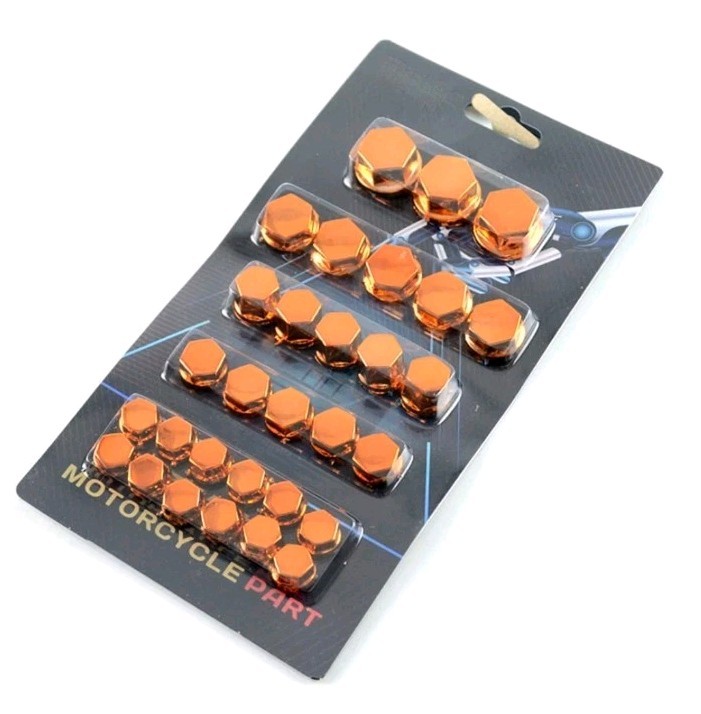 30Pcs Motorcycle Screw Nut Bolt Cap Cover For Yamaha Kawasaki Honda Harley 30Pcs Motorcycle Screw Nut Bolt Cap Cover For Yamaha Kawasaki Honda Harley