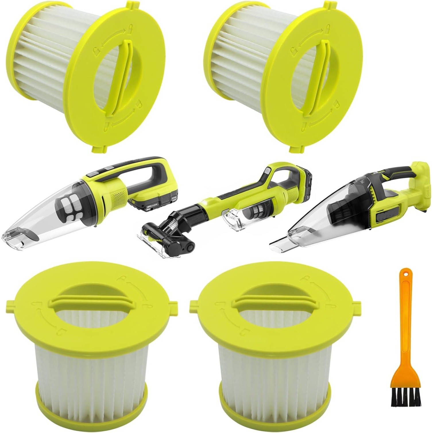 4Pack Filters Fit Ryobi 18V ONE+ Hand Vacuum Cleaners PCL704 PCL705 Series