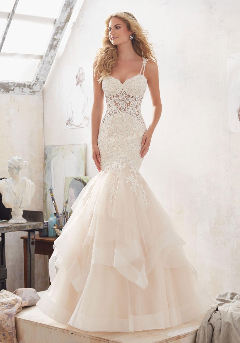 Morilee Mermaid Tulle Lace Beaded Wedding Dress 8118 Marciela Ivory Size 14 Morilee Mermaid Tulle Lace Beaded Wedding Dress 8118 Marciela Ivory Size 14