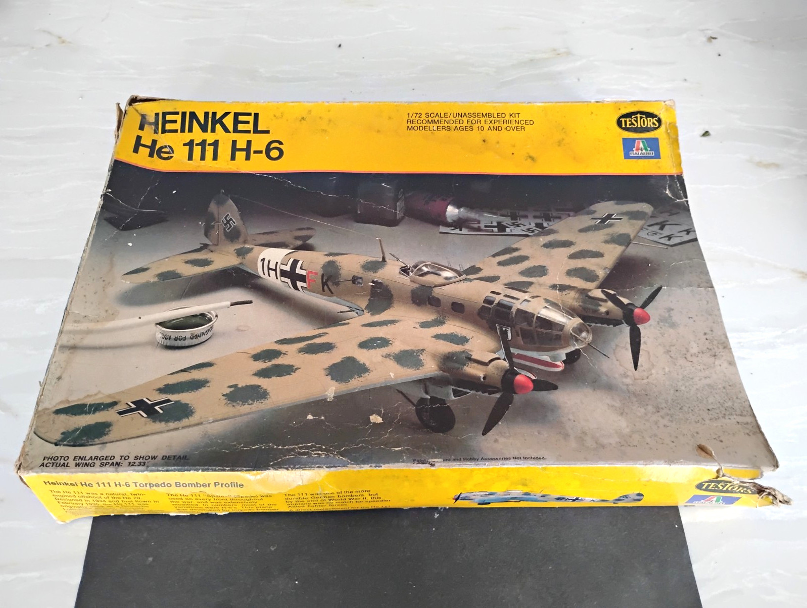 Testors 1/72 Heinkel He 111 H-6 Airplane Model Kit w/ Decals 866