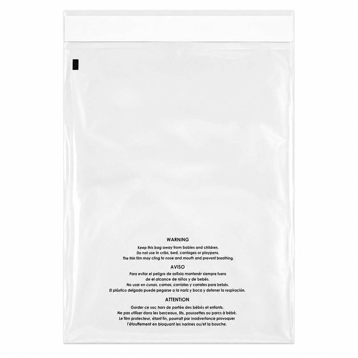 18x24 Clear Poly Bags 1.5 Mil Permanent Seal Suffocation Warning 100-1000 Pcs