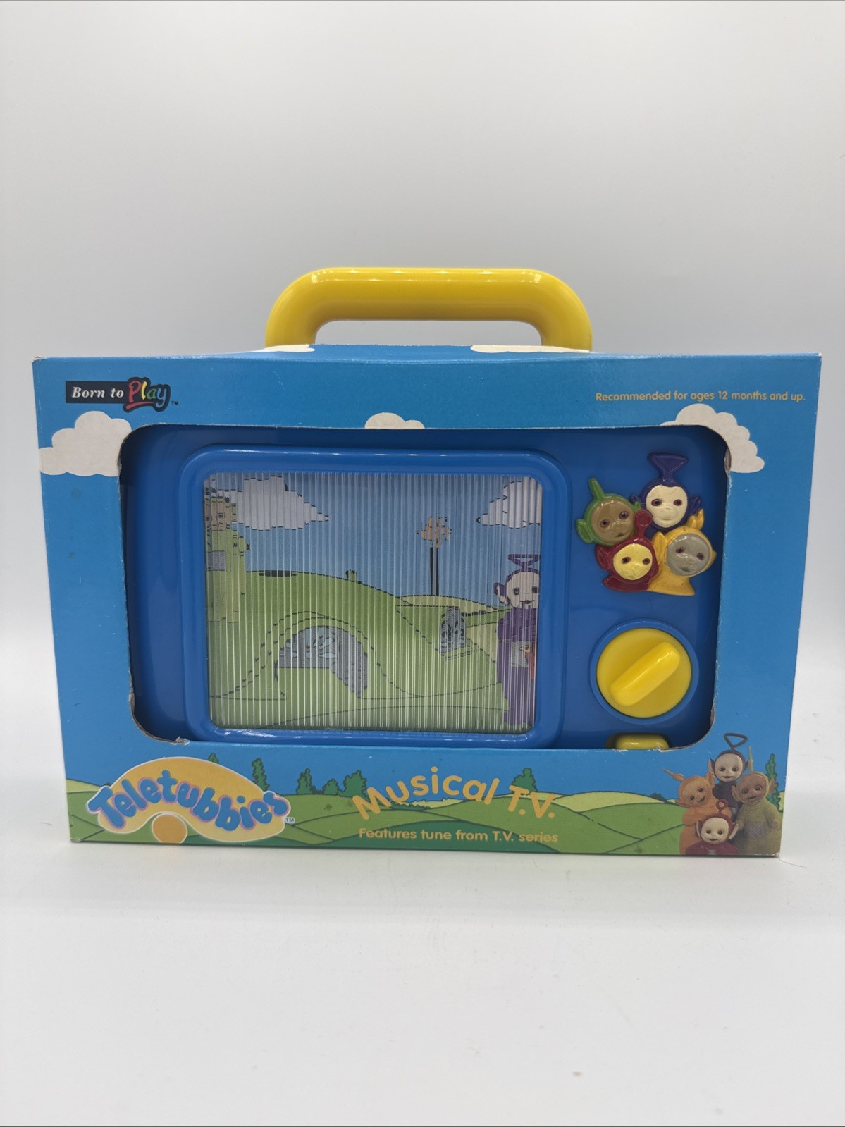 Vintage 1997 Teletubbies Wind Up Baby TV With Moving Picture And Music RARE