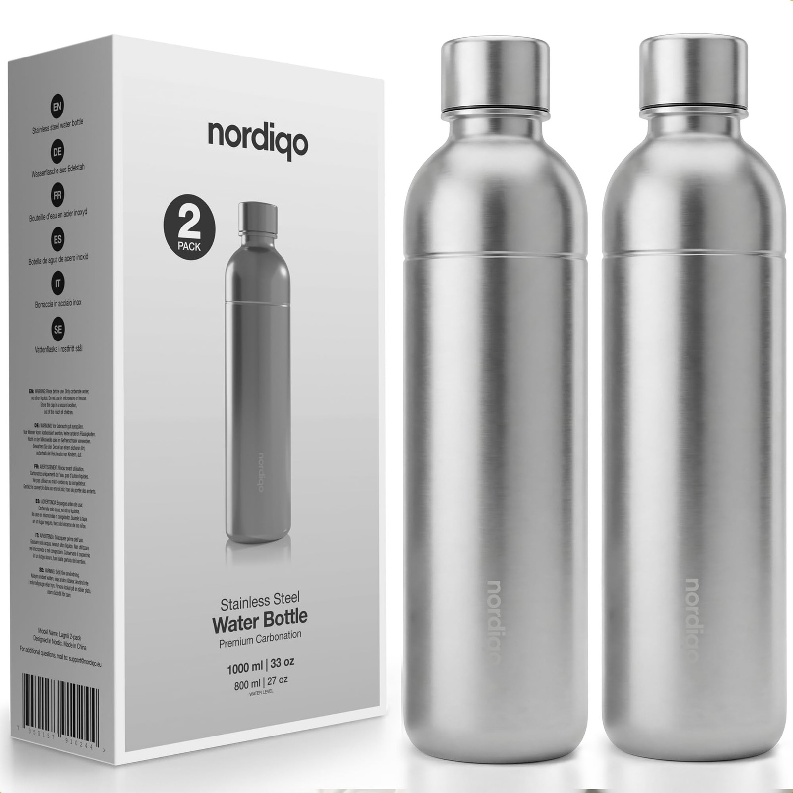 Premium 33 oz Stainless Steel Bottle | Compatible with Aarke Carbonator 3, So... Premium 33 oz Stainless Steel Bottle | Compatible with Aarke Carbonator 3, So...