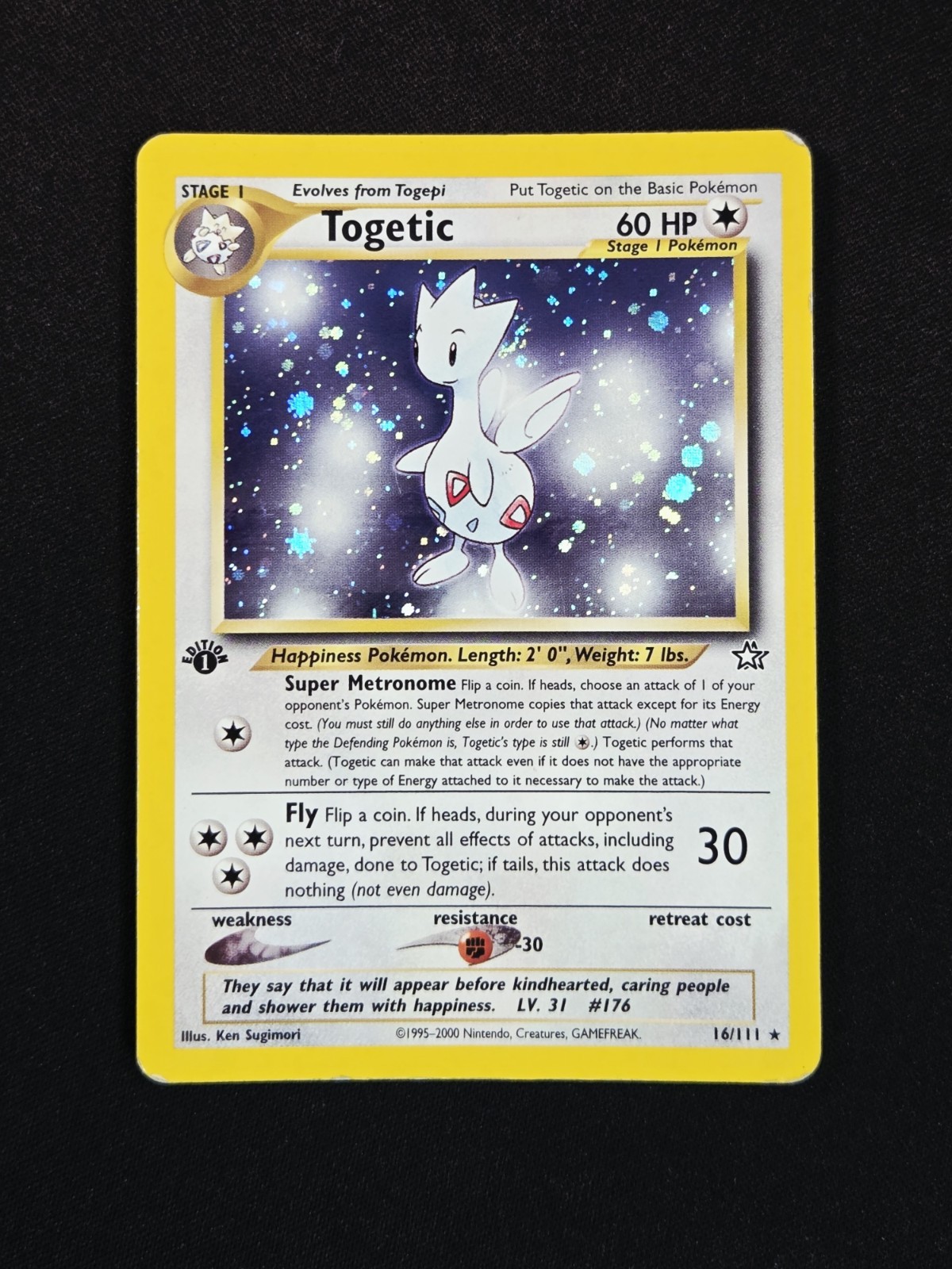 Togetic 16/111 Neo Genesis 1st Edition Holo Rare WoTC Pokemon 2000 