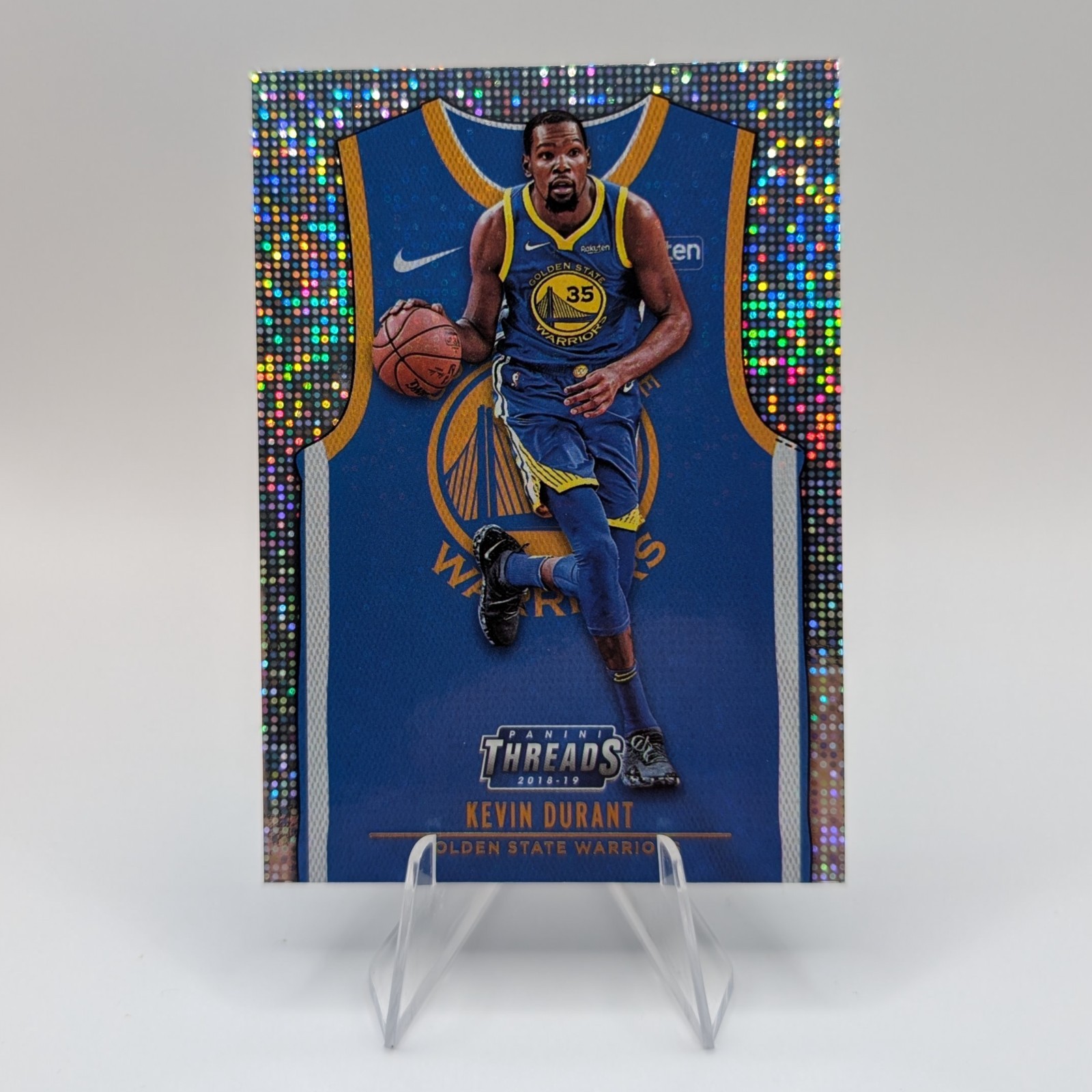 2018-19 Panini Threads - Kevin Durant #172 Dazzle Icon Jersey Warriors
